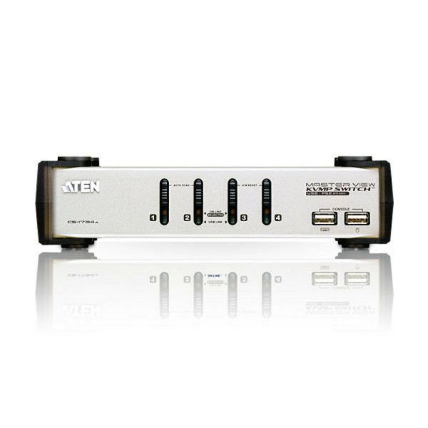 Aten CS1734AC, 4-Port PS/2-USB VGA/Audio KVMP™ Switch