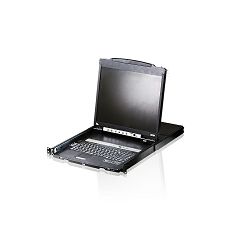 Aten CL5816, 16-Port PS/2-USB VGA Dual Rail 19" LCD KVM Switch with Daisy-Chain Port and USB Peripheral Support