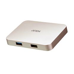 Aten UH3235, USB-C 4K Ultra Mini Dock with Power Pass-through