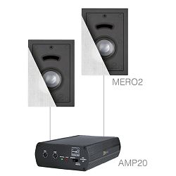 Audio sustav Audac Cerra2.2 (Pojačalo AMP20, zvučnici MERO2)