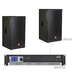 Audio sustav Audac Forte15.2 (Pojačalo SMA750, zvučnici PX115)