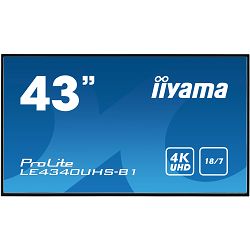 Profesionalni monitor IIYAMA PROLITE  LE4340UHS-B1, 43", 4K UHD