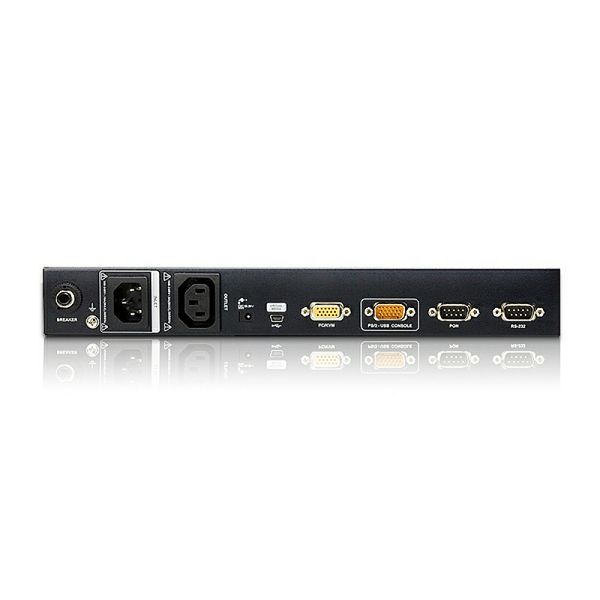 Aten KN1000, 1-Local/Remote Share Access Single Port VGA KVM over IP Switch with Single Outlet Switched PDU 