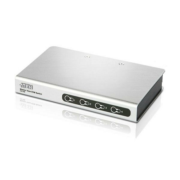 Aten, CS74ECZ, 4-Port PS/2 VGA Slim KVM Switch 