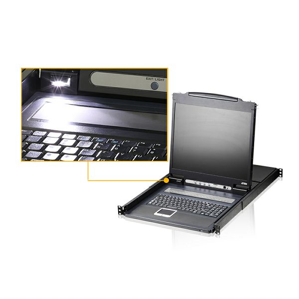 Aten CL1308, 8-Port PS/2-USB VGA 19" LCD KVM Switch