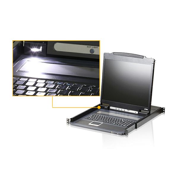 Aten CL3000, Lightweight PS/2-USB VGA 19" LCD Console with USB Peripheral Support