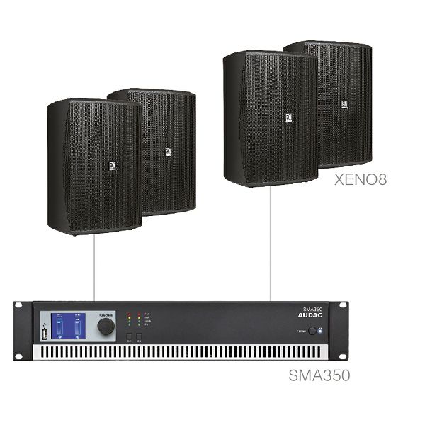Audio sustav Audac Festa8.4 (Pojačalo SMA350, zvučnici XENO8)
