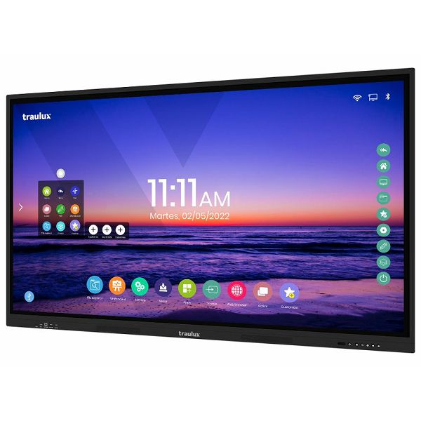 Interaktivni monitor Traulux TX6590, Android 9, 4K,8GB RAM, ROM 64GB,zidni nosač