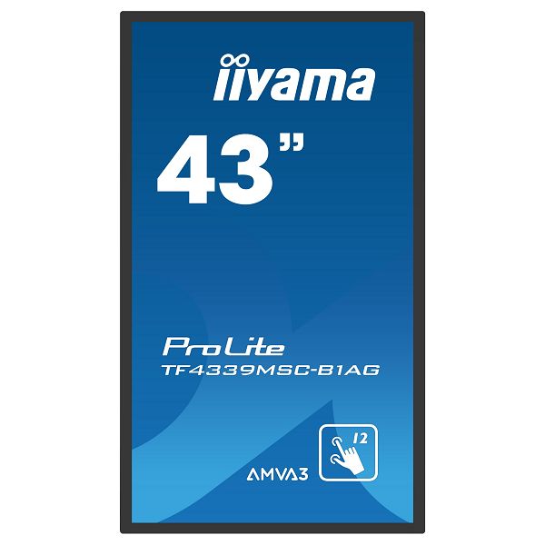 Touchscreen monitor za ugradnju IIYAMA PROLITE TF4339MSC-B1AG, 43", Full HD