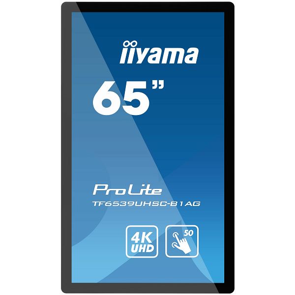 Touchscreen monitor za ugradnju IIYAMA PROLITE TF6539UHSC-B1AG, 65", 4K UHD