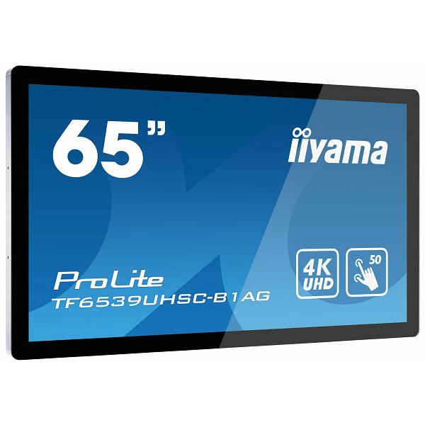 Touchscreen monitor za ugradnju IIYAMA PROLITE TF6539UHSC-B1AG, 65", 4K UHD