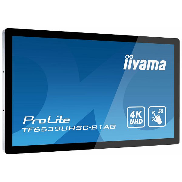 Touchscreen monitor za ugradnju IIYAMA PROLITE TF6539UHSC-B1AG, 65", 4K UHD