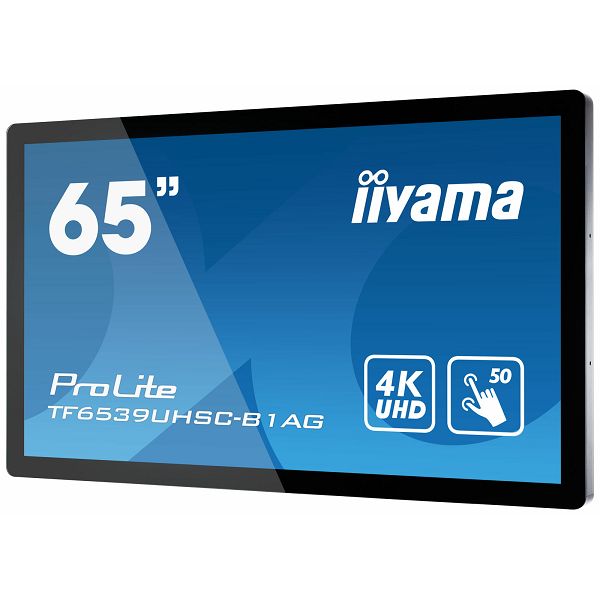 Touchscreen monitor za ugradnju IIYAMA PROLITE TF6539UHSC-B1AG, 65", 4K UHD