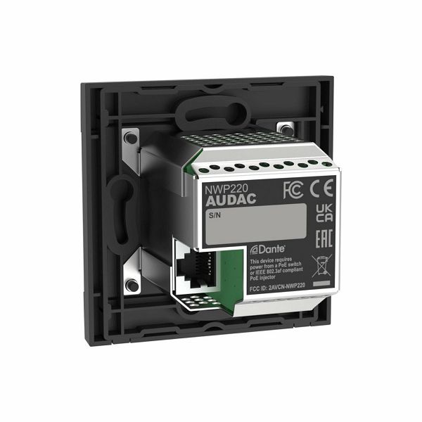 Zidni prespojni panel Audac NWP220/W - 2 x XLR, bluetooth