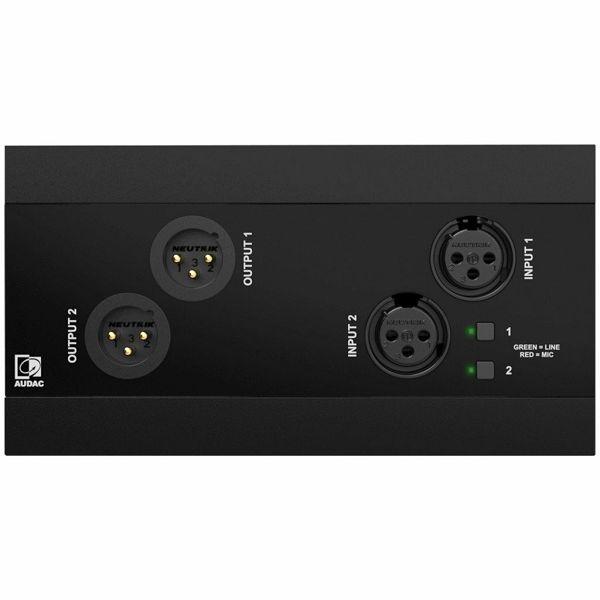 Zidni prespojni panel Audac NWP222/B - 2 x XLR in&out, bluetooth